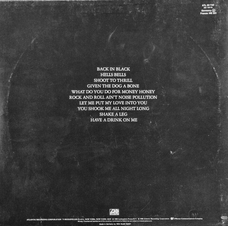 AC/DC - Back In Black - Image 2